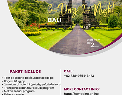 Sewa Mobil Crv Bali AMADINE TOUR, Hub: 0838-7654-6473
