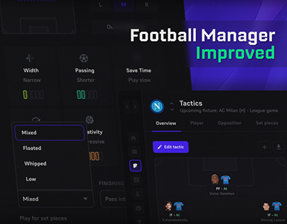Football Manager Improved - UI/UX Design