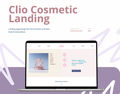Clio Cosmetic Landing Page