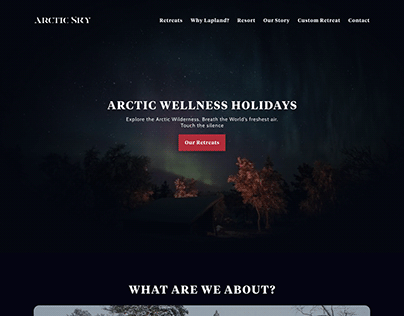 Arctic retreat web design