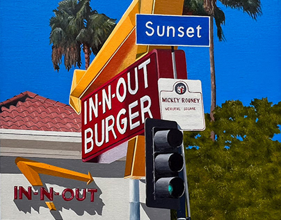 In-N-Out Burger, Sunset Blvd - 30” x 40” -oil on canvas