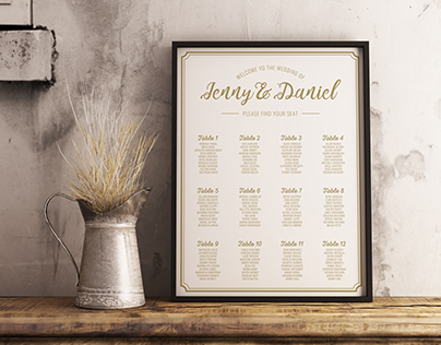 Gold Table Seating Chart