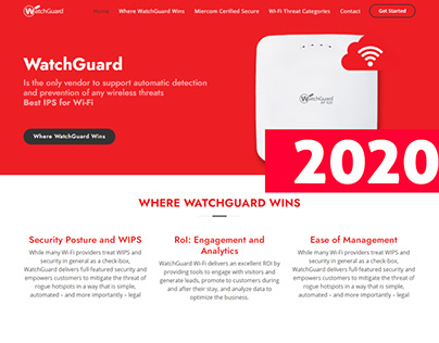 WatchGuard wireless landing Page