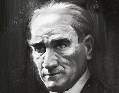 Charcoal/Graphite Portrait Sketches of Ataturk