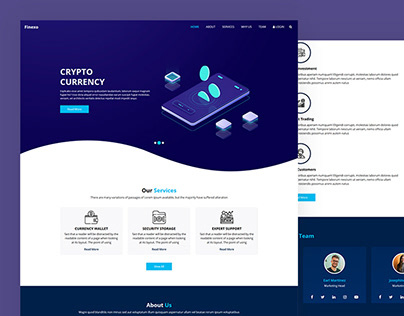 Finexo – Free Crypto Currency Website Template