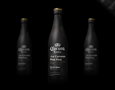 Corona Extra - Black Beer Bottle Design / Order Page