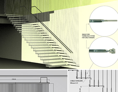 Penthouse stair / Rendered drawing
