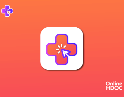online health modern medical logo design