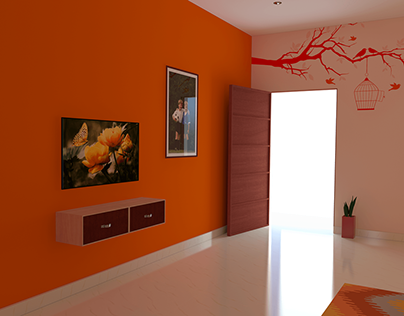 single bedroom_Grey and colour renders