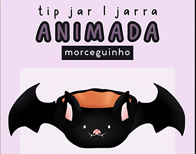 FREE Animated Tip Jar - Bat / Morceguinho Stream Pack