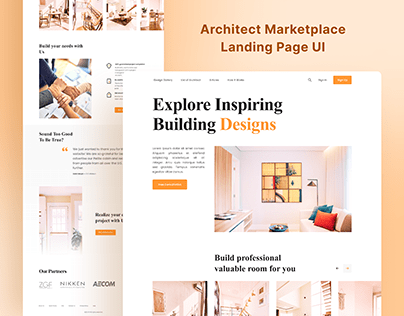 Architect Marketplace Landing Page UI Design