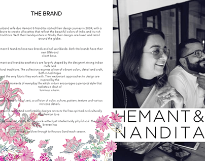 PRINT PLACEMENT FOR THE BRAND' HEMANT AND NANDITA'