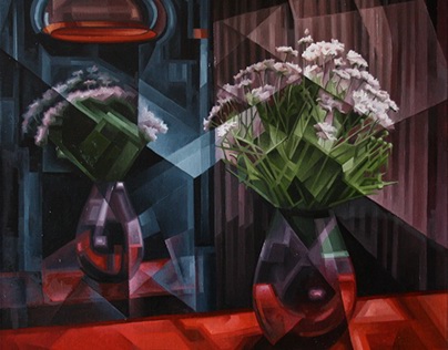 Reflection. Cubo-futurism. Krotkov Vassily. 2018