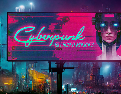 Cyberpunk Billboard Mockups