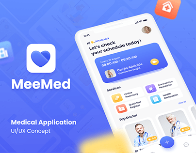 Project thumbnail - MeeMed - Medical UI App