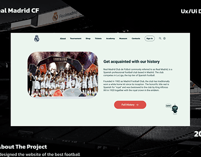 Real Madrid Website UX/UI Design