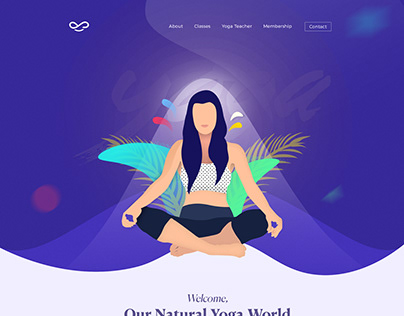 Illustrational yoga website V.1