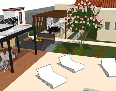 Conceptual design for home backyard+frontyard