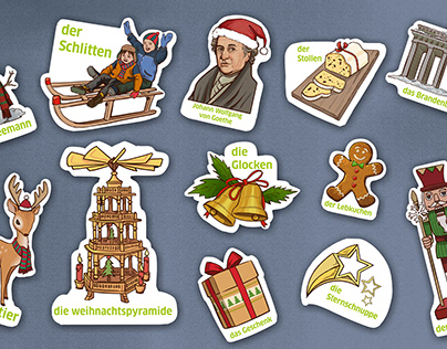 Stickers - Christmas collection - Goethe institute irak