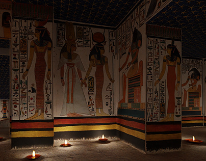 Reconstruction of the tomb of queen Nefertari