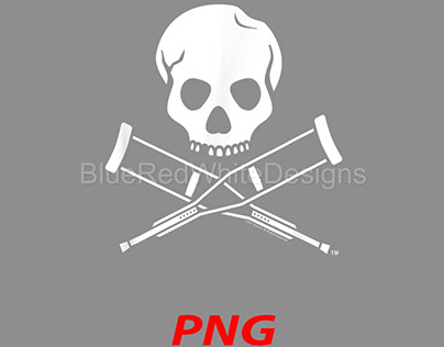 MTV Jackass Skull And Crutches Logo PNG