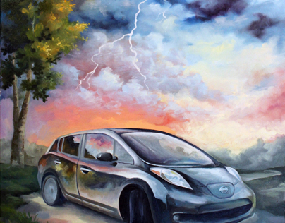 Electric Nissan Leaf