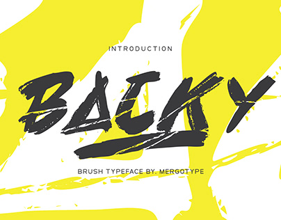 BACKY Brush Typeface