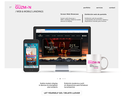 GUZMÁN - LANDING WEB & MOBILE DESIGN