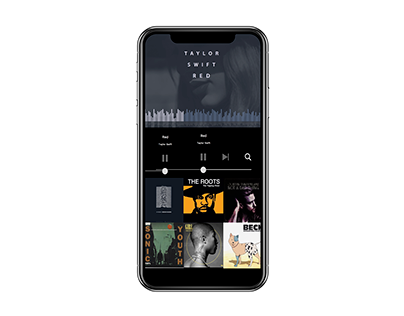 Music streaming Startup, iPhone X 2018 Design Concept