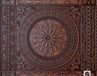 Carved Wood Pattern Material