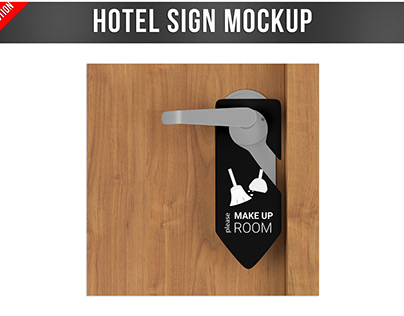 Do Not Disturb Hotel Sign Mockup