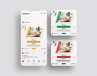 Instagram, facebook, twitter post and banner design