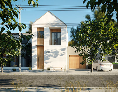 Une maison japonaise minimaliste et moderne.