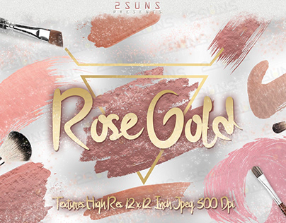 Rose gold digital paper, Glitter digital paper, Pink sc