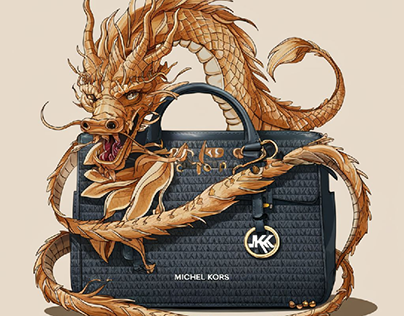 Michael kors Dragon bags illustration Recreating 