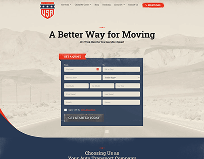 USA Auto Transort Website Design