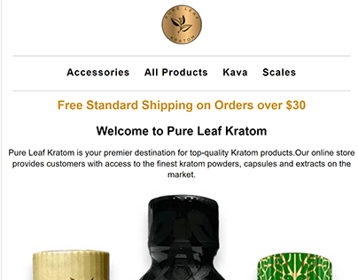Pure Leaf Kratom Best Product Klaviyo Email Design