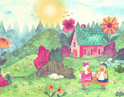 Watercolour Children's Book