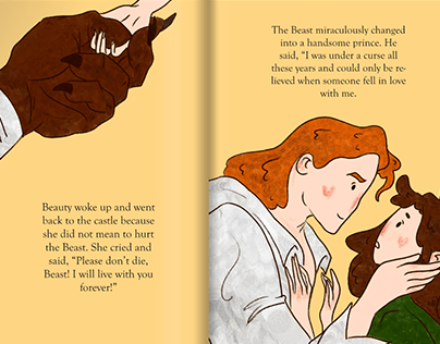Beauty and the Beast - ilustrație de carte