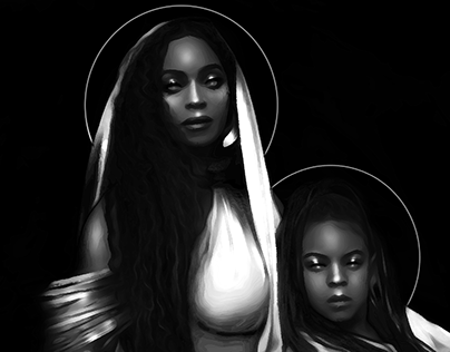 Beyoncé and Blue Ivy - Illustration