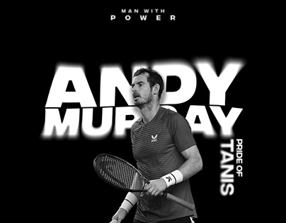 Typography poster design on andy murray