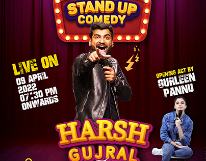 HARSH GUJRAL STANDUP COMEDY SHOW CAMPAIGN DESIGN