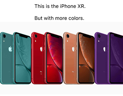 iPhone XR, Recolored.