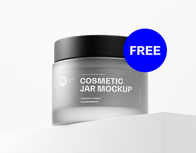 Frosted Cosmetics Jar Mockup | FREE