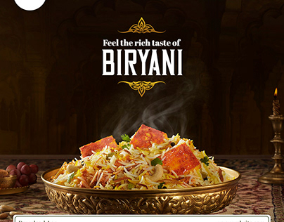 feel the rich taste of biryani
