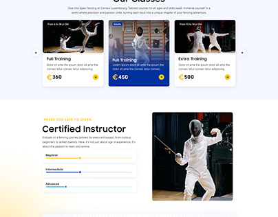 Fencing Training Website Design