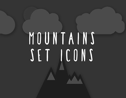 Mountain set icons