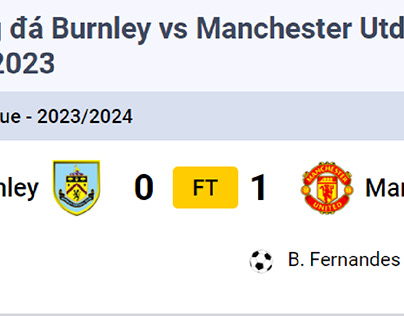 Chi tiết trận đấu Burnley vs Manchester Utd 24-09-2023