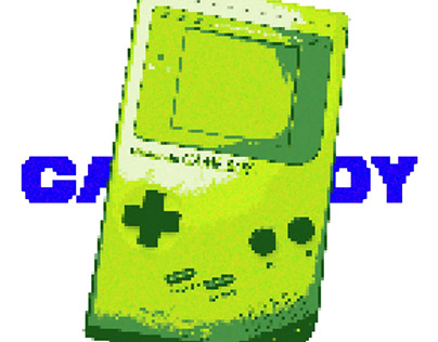 Pixel Gameboy retro Advert