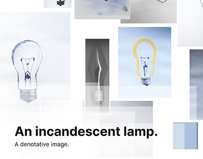 An incandescent lamp. A denotative image.